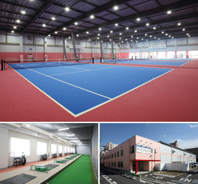 トップインドアステージ亀戸 テニスコートと施設イメージ